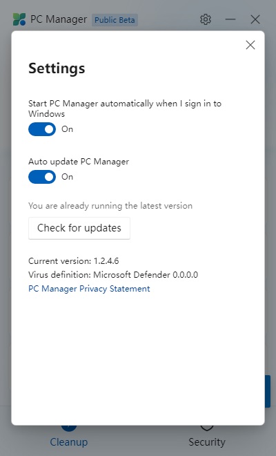 Microsoft PC Manager скачать